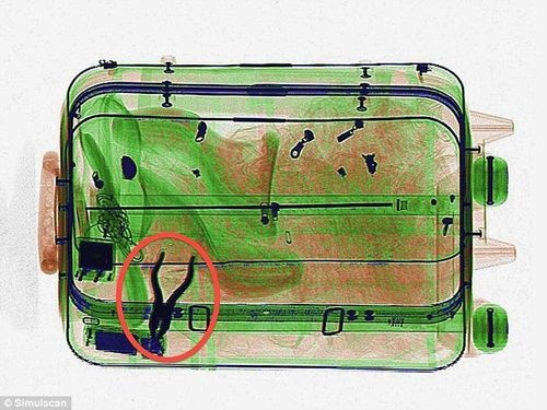 安检公司公布违禁品行李X光照 一起来找“茬”