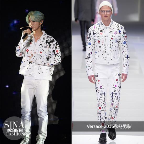 鹿晗穿Versace 2016秋冬男装