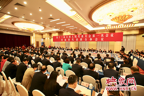 十三届全国人大一次会议河南代表团全体会议