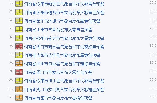 河南19市县发布大雾预警 18日南部雾霾或将加