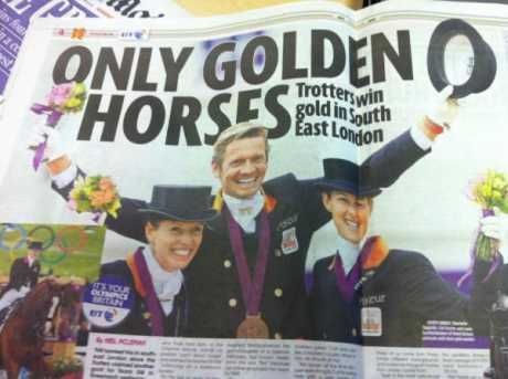 该报纸错把获得铜牌的荷兰队当做英国队