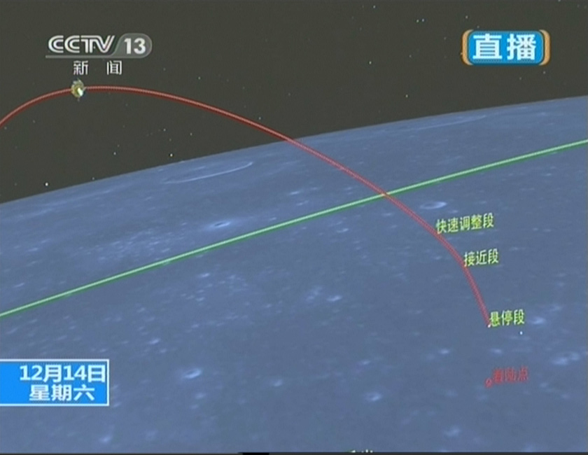 嫦娥三号平稳落月 中国首次地外天体软着陆成功