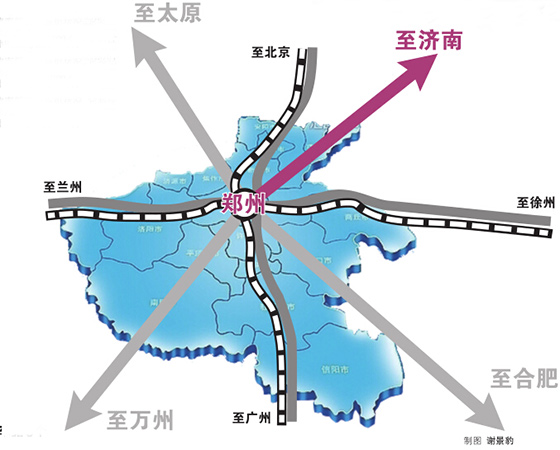 郑济高铁线路走向确定 走北线过新乡濮阳