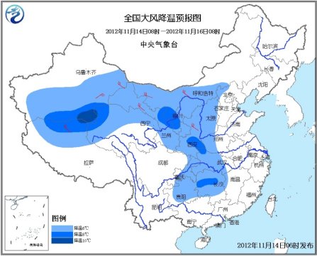 冷空气影响中国大部地区