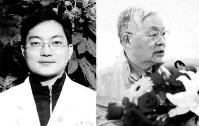 王宇澄(左)曾是王正敏的学生与亲密助手，他认为自己在导师评选院士过程中立下汗马功劳，却未获回报。师徒最终反目。