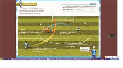 这套足球教材首次采用先进的3D图像技术