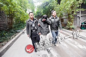 嫌疑人张扬（化名）被抓。