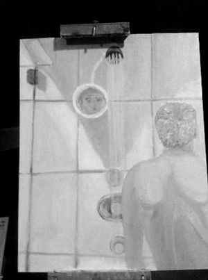 被泄露的私密照：小布什浴室自画像