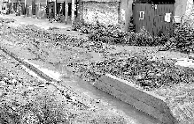 雨水先积在这个沟内