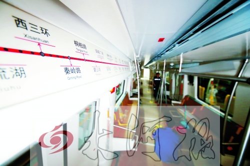 郑州地铁一号线列车内部配套设施已基本安装完毕