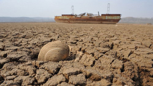 河南省遭遇63年来最严重旱情。 新浪微博@天涯社区 图