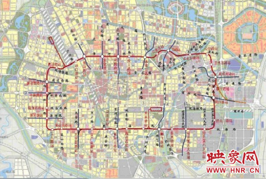 郑州地铁5号线线路图。