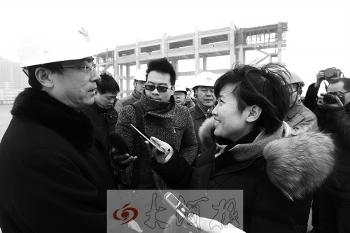 国务院南水北调办副主任张野昨日在焦作接受记者采访