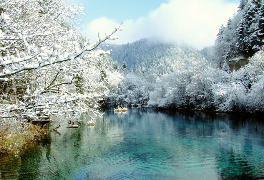 四川九寨沟进入丰雪期 淡季门票优惠开始