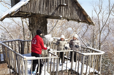 东北苹果园的法式滑雪度假