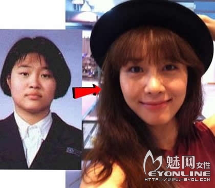 韩国女星减肥前后对比 整容加减肥马上变个人！