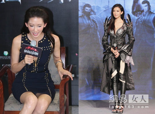 林志玲白裙亮相忘记带胸 内衣广告里都在