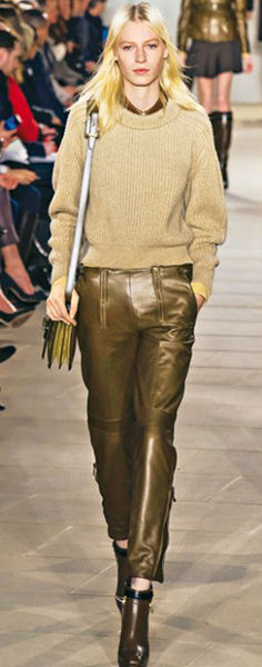 T台示范：Belstaff 2013秋冬皮裤