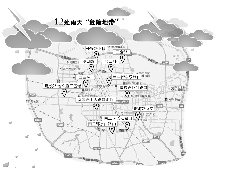 郑州这12个地方雨天咱最好绕着走