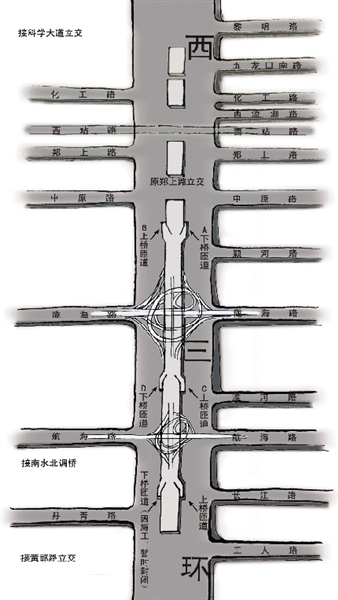 西环快速化工程主线已具通车条件