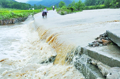 短时强降雨携带泥土、沙石、树木等造成灾害