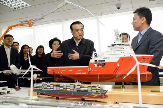 李克强在天津滨海新区考察
