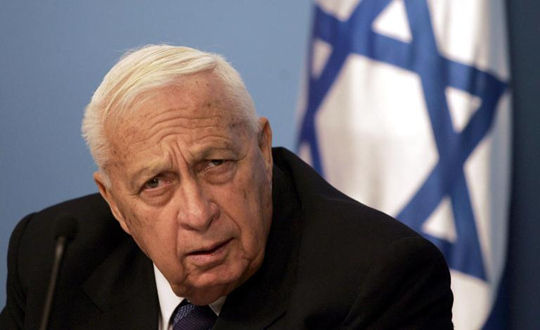 资料图：2005年11月16日，以色列前总理沙龙出席记者会。