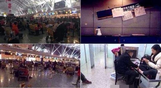 “郑州机场被打砸”情节被微博夸大