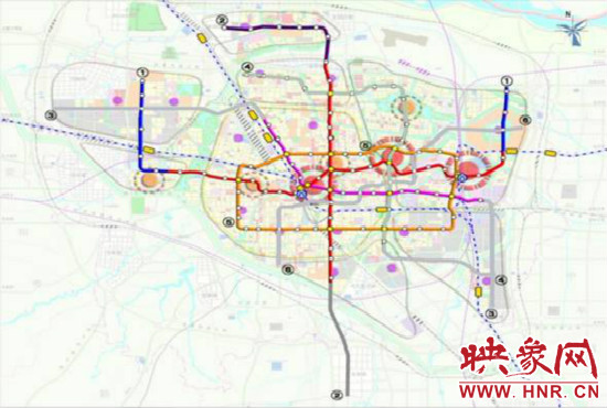 轨道交通近期建设项目分布示意图