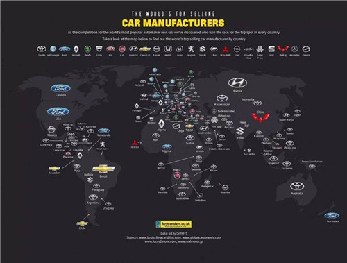 全球最受欢迎五大汽车品牌 有你的吗？