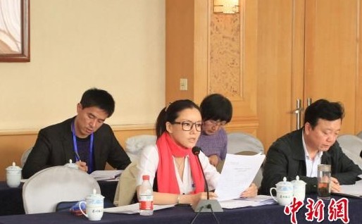 彭丹在政协甘肃省第十一届委员会第一次会议小组会议上发言。