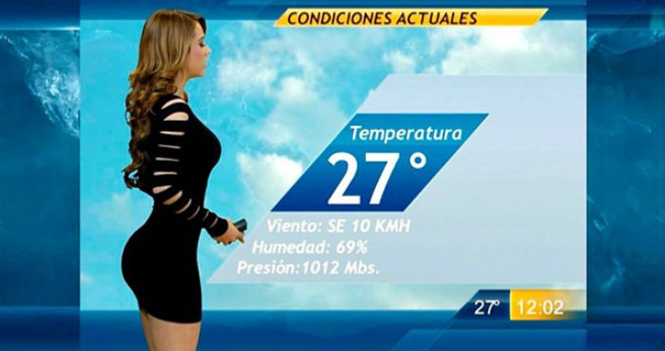 墨西哥"天气预报女孩" 性感走红 节目收视率爆表