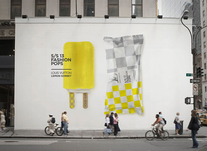 迪拜街头Louis Vuitton冰棍的巨幅广告