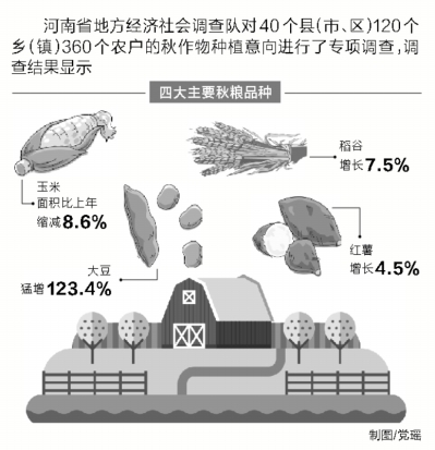 河南专项调查40个县 四大秋粮种植结构发生变化