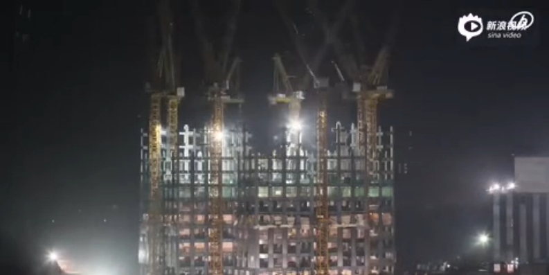 湖南长沙一栋57层高楼19天建成