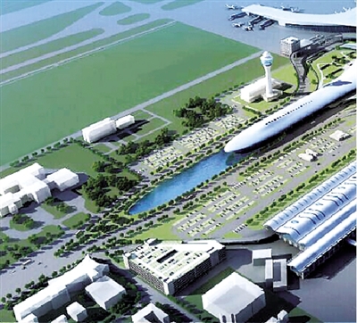新郑机场T2航站楼全面封顶 比T1航站楼大3倍。