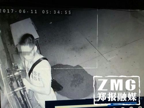 “纹身男”到郑州疯狂盗窃 被监控拍得一清二楚