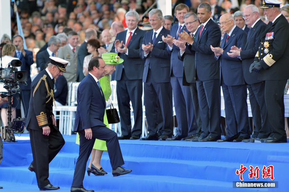 诺曼底登陆70周年纪念仪式 20国元首和政府首脑出席