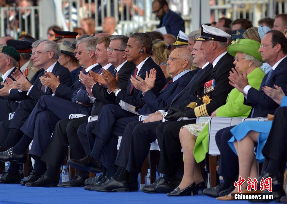 诺曼底登陆70周年纪念仪式 20国元首和政府首脑出席