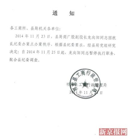 湖南省衡阳市祁东县工商行政管理局通知。 湖南省衡阳市祁东县工商行政管理局通知。
