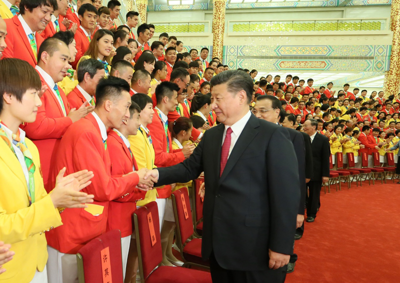 习近平会见第31届奥运会中国体育代表团
