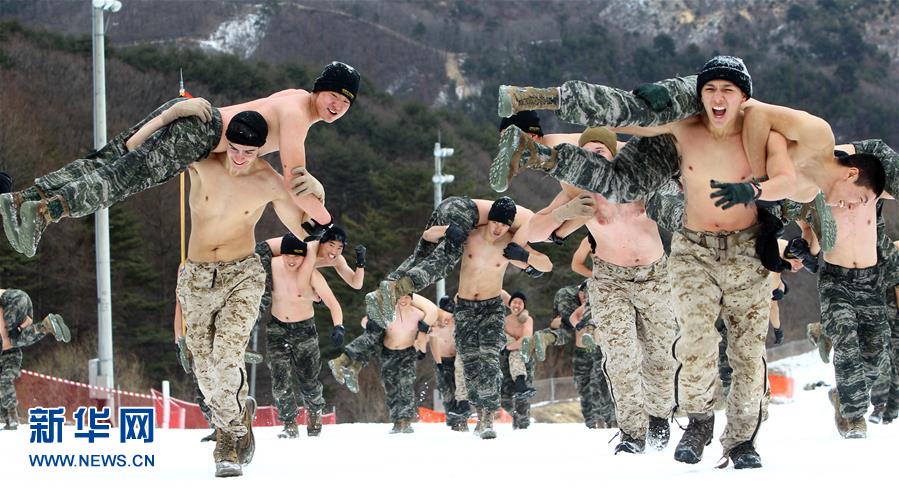 韩美举行极寒雪地联合训练(高清组图)