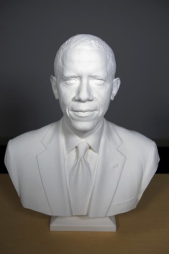 白宫展出奥巴马半身像使用塑料3D打印制作（图）