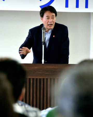 日本民主党党首海江田万里。