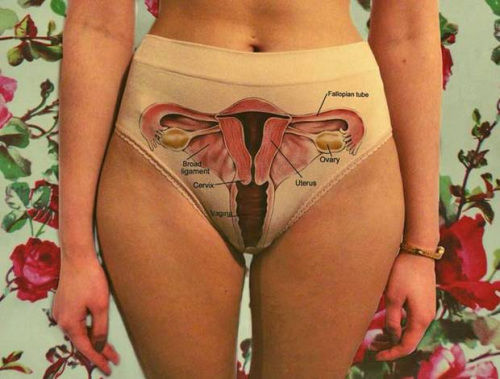 女学生在内衣上印器官解剖图 吁关注女性(图)