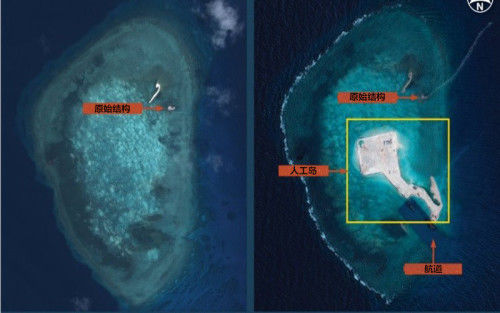 日媒：美国无力应对北京南海造陆 中国试探成功
