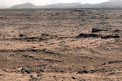 图为火星地貌图。