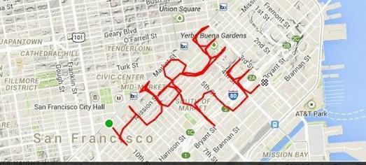 美国男子求职有道跑13公里画出“HIREME”（图）