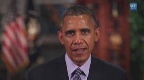 奥巴马在格莱美颁奖礼露脸 呼吁停止性暴力