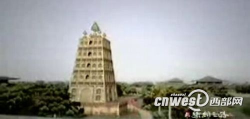 很少有人知道,大雁塔建造之初是一座印度风格的建筑。(丝绸之路纪录片截图)